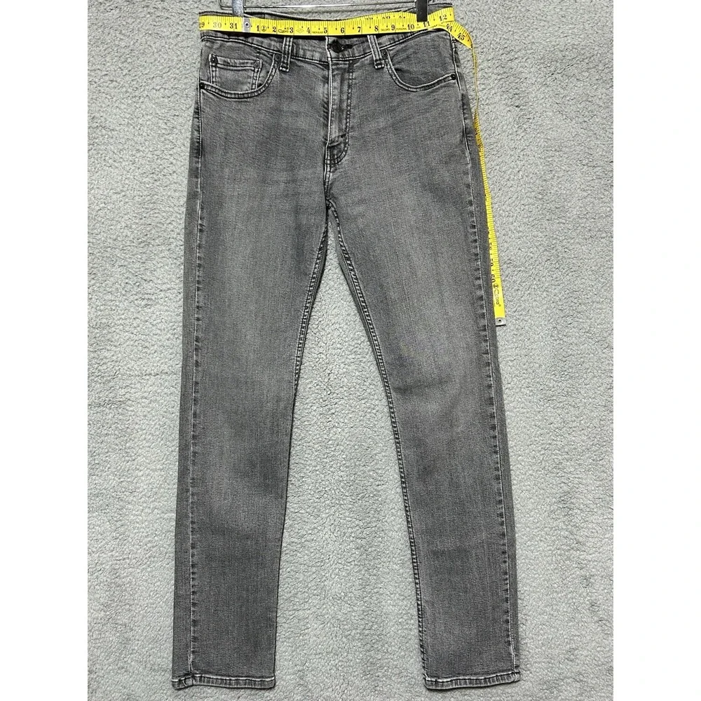 Levis 511‎ Jeans Mens Sz 31.5X32 Gray 5 Pocket Straight Denim Classic Normcore